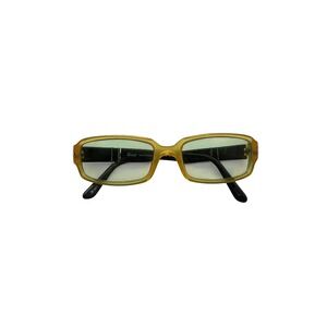 Persol 2505-S Sunglasses Yellow Black‎ Frame Green Lens Italy Vintage 53-17-135